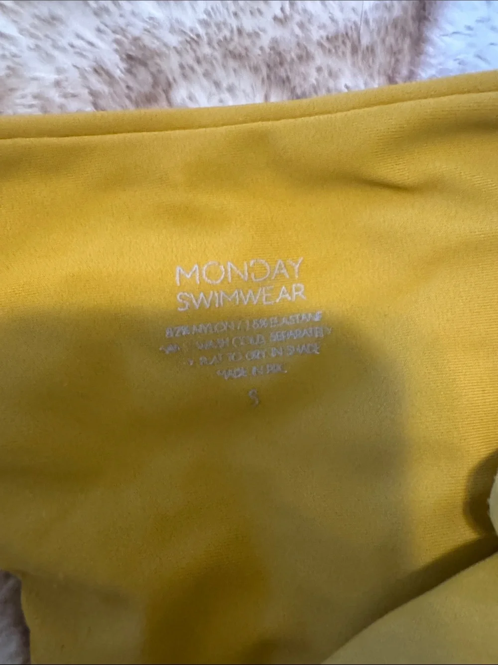 Monday Swimwear Mustard Yellow Tie-Side Bikini Bottoms